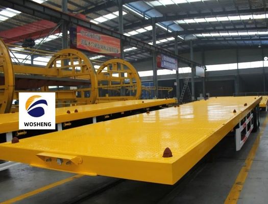 Der niedrigste 30T-100T Semi-Trailer 20ft-45ft Container Truck 2-4 Achse Flatbed Rim 9.0-22.5