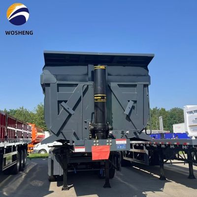 Stahl 3 Achse 4 Achse Kipper Heckdump Truck Anhänger für den Bau