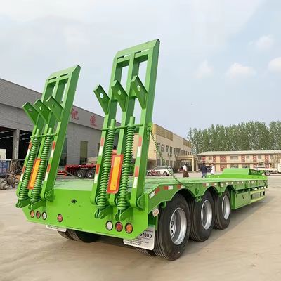 150T Max Nutzlast Niedrigbett Semi-Anhänger Lkw Traktoranhänger mit schwerem Landegerät