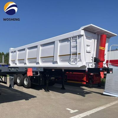 Stahl 3 Achse 4 Achse Kipper Heckdump Truck Anhänger für den Bau