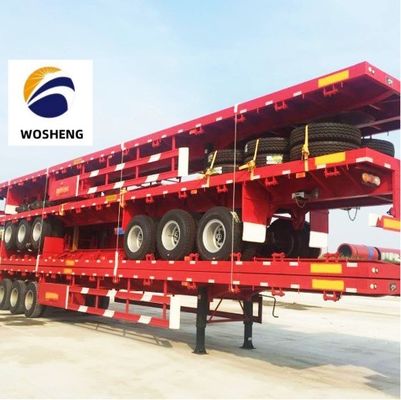 Der niedrigste 30T-100T Semi-Trailer 20ft-45ft Container Truck 2-4 Achse Flatbed Rim 9.0-22.5