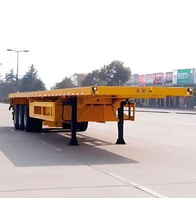 20ft 40ft Container Cargo Flatbed Semi Trailer mit Schloss