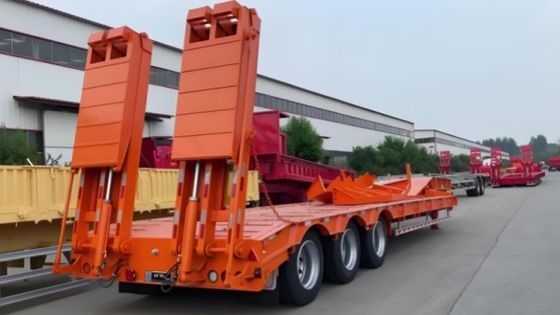 3 Achsen Lowbed Lowboy Halbanhänger mit Dual Line Bremssystem und 16000x2500x1100mm