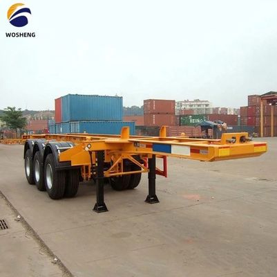Transport 40ft Container wosheng 3 Axis Skeleton Halbanhänger mit Container Lock