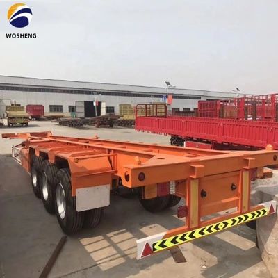 Transport 40ft Container wosheng 3 Axis Skeleton Halbanhänger mit Container Lock