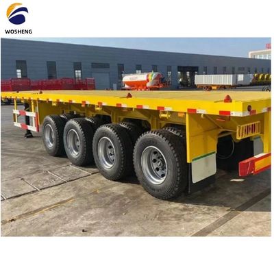 4 Achsen Container Truck Semi-Trailer 20ft 40ft Flatbed Trailer mit 12R22.5 Reifen