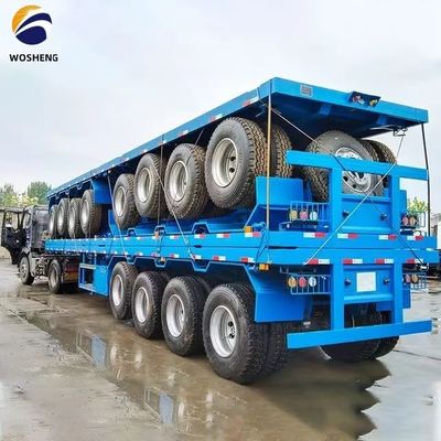 4 Achsen Container Truck Semi-Trailer 20ft 40ft Flatbed Trailer mit 12R22.5 Reifen
