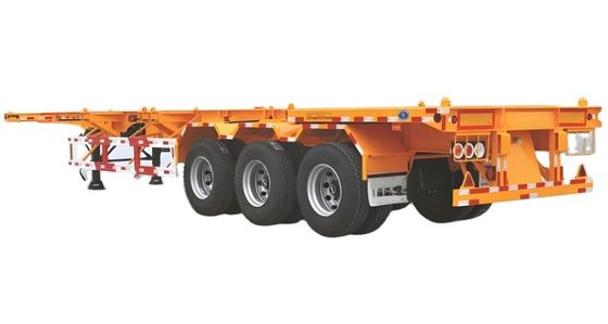 40ft 20ft Tri-Axle Container Trailer Skeleton Trailer mit schwerem Landegerät 28t