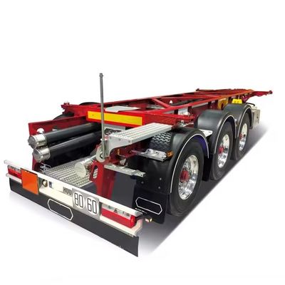 40ft 20ft Tri-Axle Container Trailer Skeleton Trailer mit schwerem Landegerät 28t