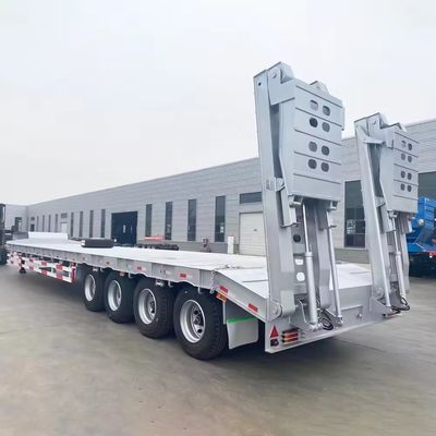 Niedrigflächige Lkw Anhänger Maximallast 150 Tonnen Hals 3 Achse 4 Achsen