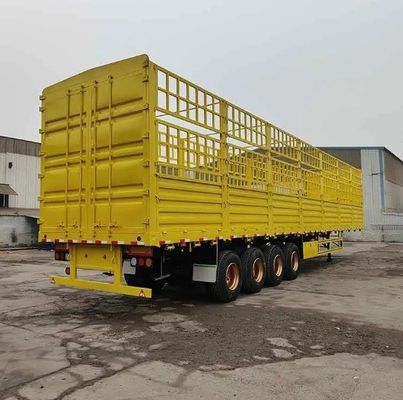 3 Achse 4 Achse Seitenplattenhöhe 600 mm 800 mm Seitenfallzaun Semi-Anhänger Maximallast 30000 kg