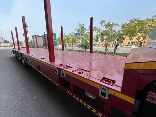 40ft Container Holz Stahlrohr Transport Halbanhänger mit abnehmbaren Stahlhaufen