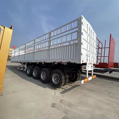 3 Achse 60 100Tons Transport Landwirtschaft Güter Baustoffe Zaun Halbanhänger Oberteil- Stahl