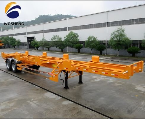 Maximale Nutzlast 30000 kg Stahl 2 Achse 3 Achse 20FT 40FT Container Chassis Skelett Halbanhänger