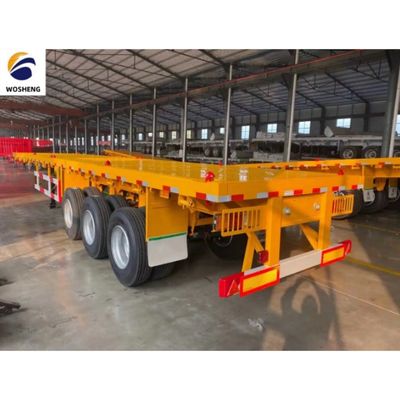 12500x2500x1600-3100mm Halbanhänger für Container 30-70t schwerer Flachbettanhänger
