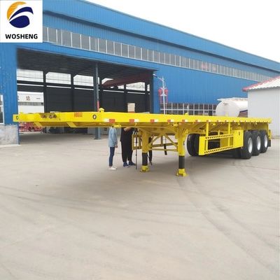 12500x2500x1600-3100mm Halbanhänger für Container 30-70t schwerer Flachbettanhänger
