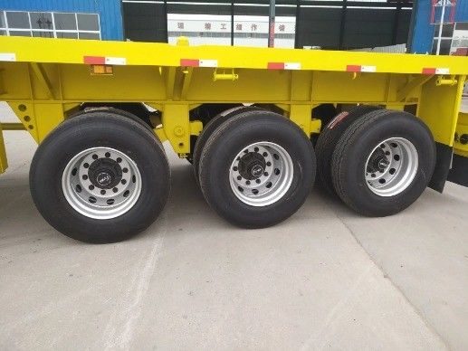 12500x2500x1600-3100mm Halbanhänger für Container 30-70t schwerer Flachbettanhänger