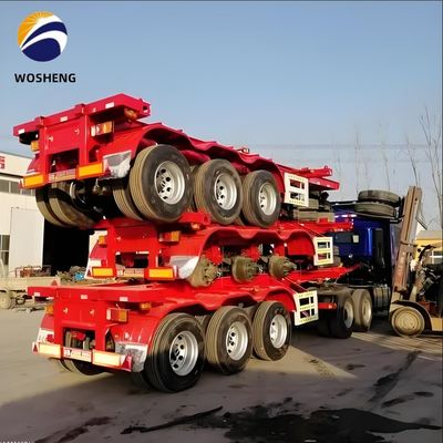 Containertransport 3 Achse 20FT 40FT Container-Chassis Skelett Halbanhänger für Lastwagen