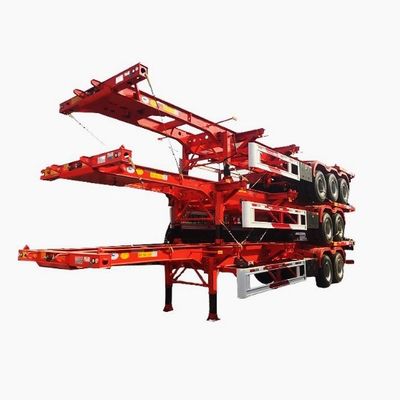 3 Achsen Container-Transport-Fahrwerk für Lastwagen 20/40/45 Fuß Stahl-Skelett-Halbanhänger