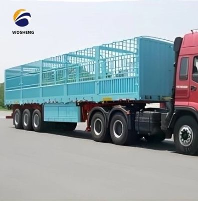 Maßgeschneiderter 3-Achsen 20-50T Hochzaun-Semi-Anhänger für Viehvieh von Wosheng