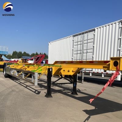 1/2 Achsen 20ft 40ft 45ft Stahl-Skelett Halbanhänger Containertransport