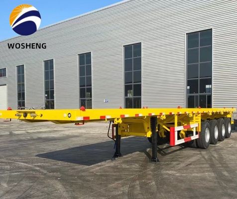 Professionelle 3-Achse 40ft Flachbett-Container-Lkw-Anhänger mit 50 Tonnen Ladekapazität