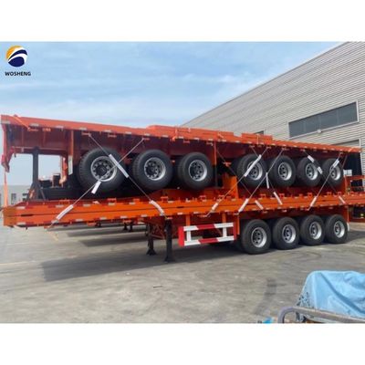 Professionelle 3-Achse 40ft Flachbett-Container-Lkw-Anhänger mit 50 Tonnen Ladekapazität