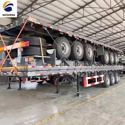 3 Achsen flacher Semi-Anhänger für 20 Fuß oder 40 Fuß Container Transport Rim 9.0-22.5