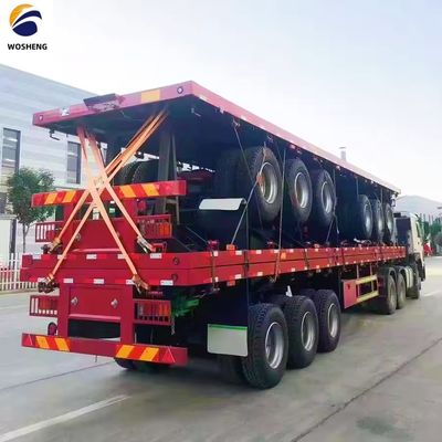 3 Achsen flacher Semi-Anhänger für 20 Fuß oder 40 Fuß Container Transport Rim 9.0-22.5