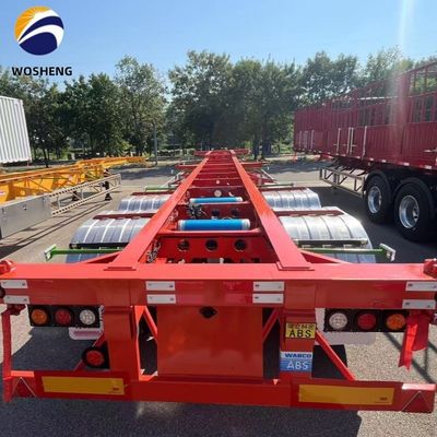 Tare Gewicht 6500kgs 2 Achsen Skelett Anhänger für 20ft 40ft 45ft Shipping Container