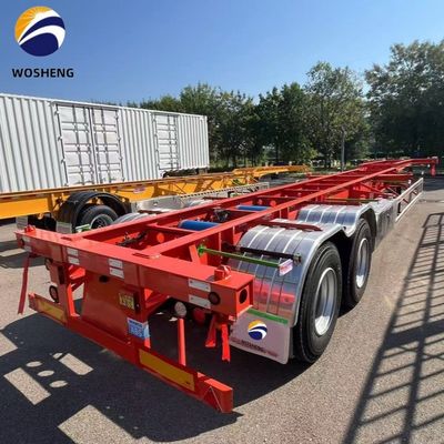 Tare Gewicht 6500kgs 2 Achsen Skelett Anhänger für 20ft 40ft 45ft Shipping Container
