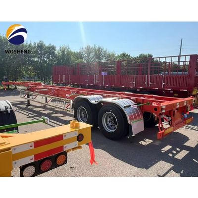 Tare Gewicht 6500kgs 2 Achsen Skelett Anhänger für 20ft 40ft 45ft Shipping Container