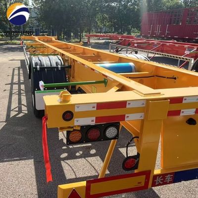 Tare Gewicht 6500kgs 2 Achsen Skelett Anhänger für 20ft 40ft 45ft Shipping Container