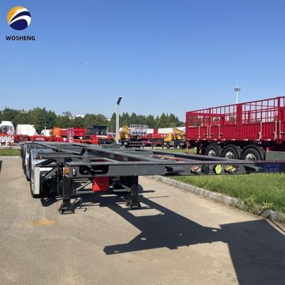 12400x2500x1550mm schweres Landegerät 28 t Skelett Halbanhänger für Containerbeförderung