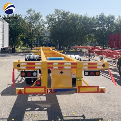 12400x2500x1550mm schweres Landegerät 28 t Skelett Halbanhänger für Containerbeförderung