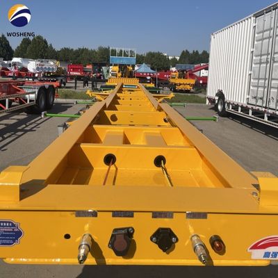 12400x2500x1550mm schweres Landegerät 28 t Skelett Halbanhänger für Containerbeförderung