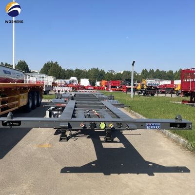 4 Achsen Schiffscontainer Skeleton Anhänger für kundenspezifische Farbe Container Transport