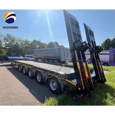 80 100 120 Tonnen Lowboy Low Loader Lowbed Semi-Trailer mit anpassbarer Höhe