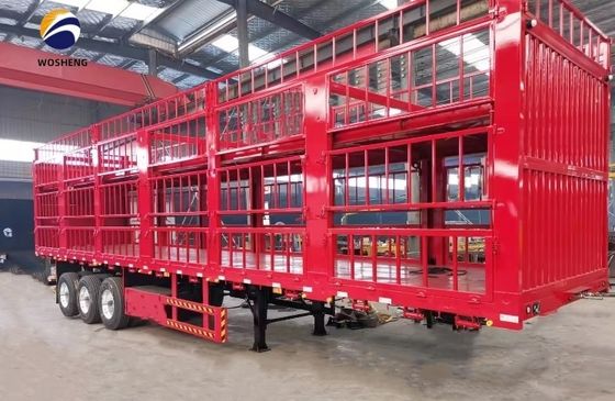 Hauptstrahl Q345B/T700 Hochzaun Semi-Anhänger für den Transport von Rindern