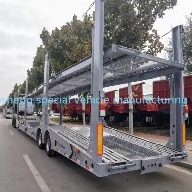 Tuck Trailer Wosheng 2/3 Achsen 6-10 Einheiten Fahrzeugträger Semi-Trailer für den Fahrzeugtransport