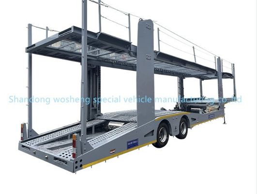 Stahl 2/3 Achse 8 Position Fahrzeugträger Semi-Anhänger mit -Produktion Luft Trommel Bremssystem
