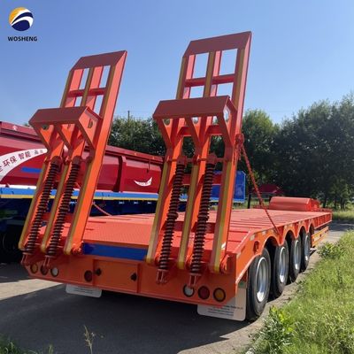 Halbanhänger mit niedrigem Sattel 60-100 Tonnen 4 Achsen für den Transport schwerer Lkw und Anhänger