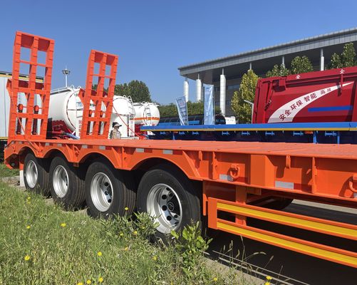 Halbanhänger mit niedrigem Sattel 60-100 Tonnen 4 Achsen für den Transport schwerer Lkw und Anhänger