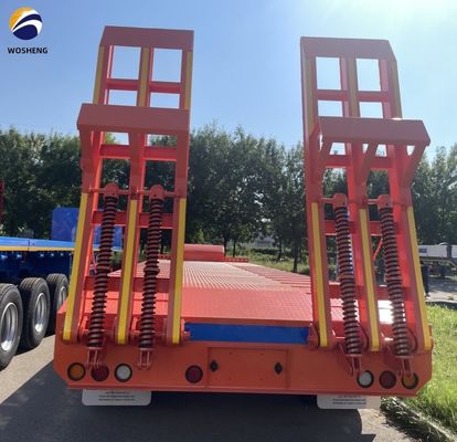 Halbanhänger mit niedrigem Sattel 60-100 Tonnen 4 Achsen für den Transport schwerer Lkw und Anhänger