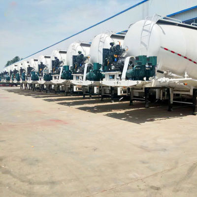 3 Achsen Aluminiumlegierung Zement Pneumatischer Tank Halbanhänger Treibstoffbehälter Lkw Anhänger