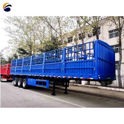 Best 40-80 Tonnen Stahlmaterialien Zaun Truck Anhänger für den Transport von Tieren und Fracht