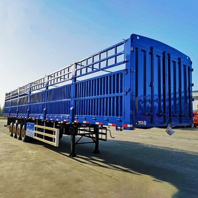 Best 40-80 Tonnen Stahlmaterialien Zaun Truck Anhänger für den Transport von Tieren und Fracht