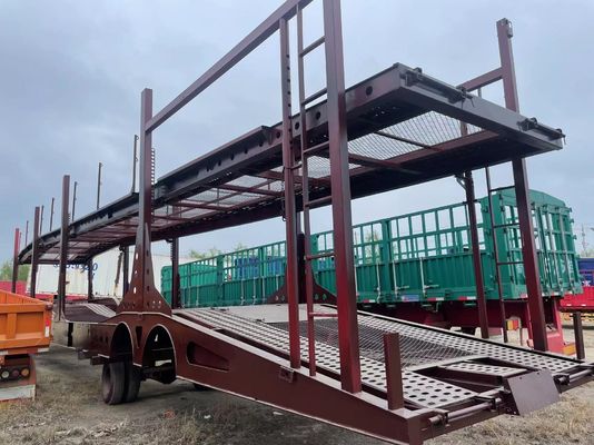 Hot Item 2 Achsen 3 Achsen Doppeldeck-Fahrzeug-Transport-Semi-Anhänger 16690 x 2700 x 3000mm