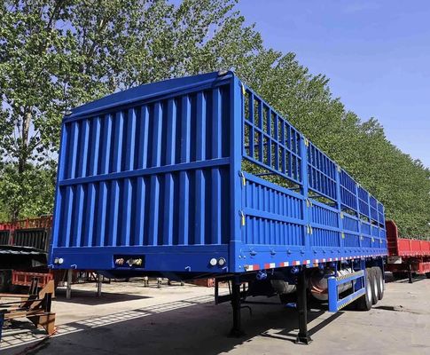 Best 40-80 Tonnen Stahlmaterialien Zaun Truck Anhänger für den Transport von Tieren und Fracht