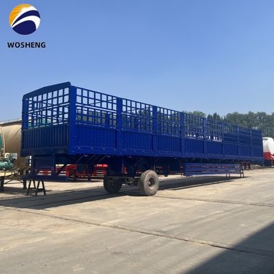 Semi-Anhänger mit hohem Zaun für Schüttgut 3 Achse 4 Achse Stake-Truck-Anhänger